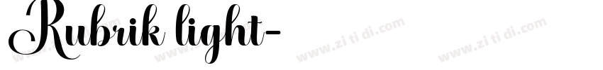 Rubrik light字体转换